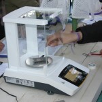 Weighing a hummingbird on our new Sartorius balance!